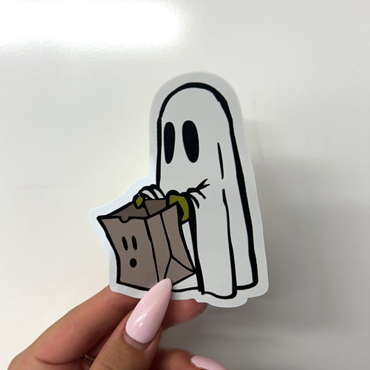 Trick-or-Treat Ghost Sticker