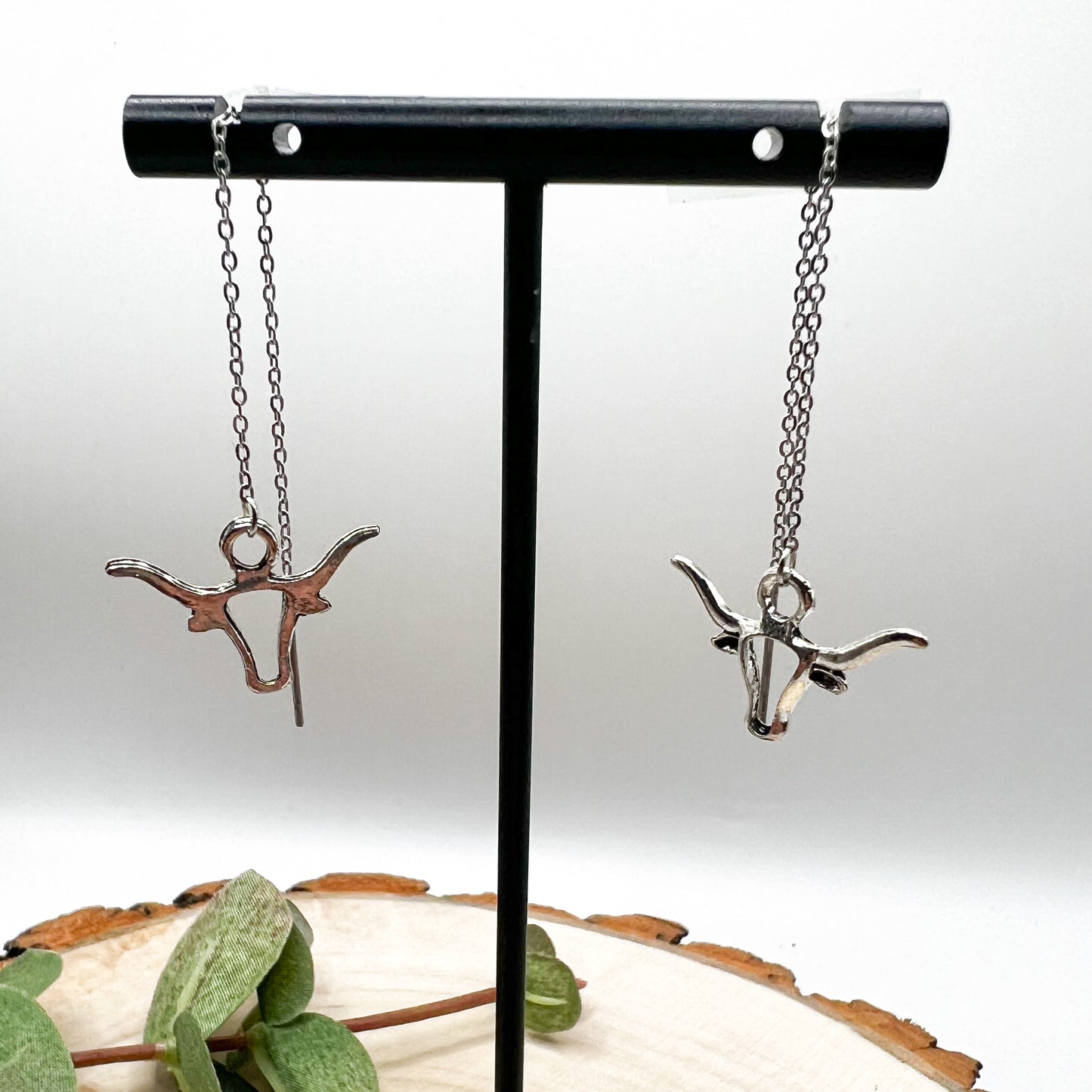 Longhorn Threaded Earrings