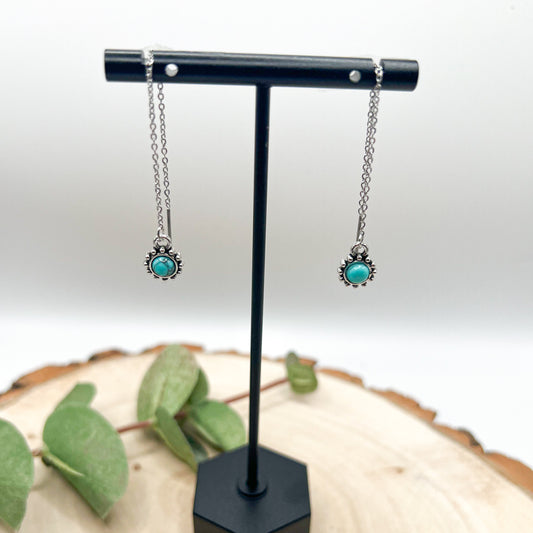 Turquoise Threaded Earrings