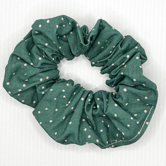 Green Snow Speckled Scrunchie