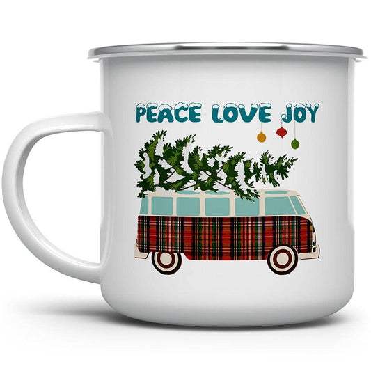16oz Peace Love Joy Camping Mug