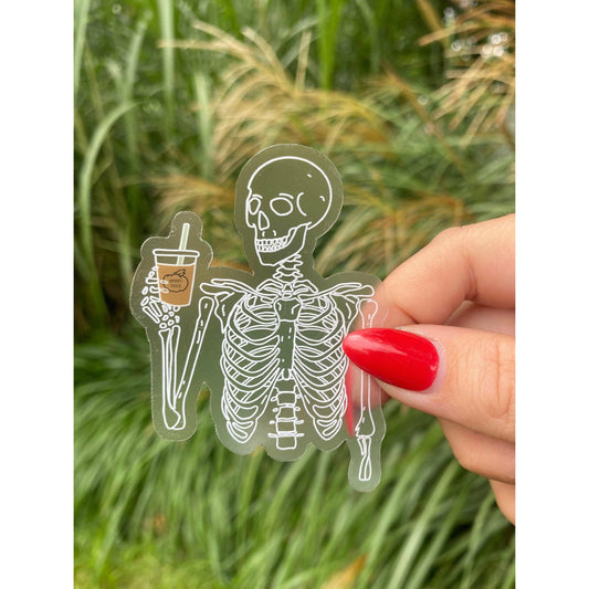 Skeleton Coffee Sticker