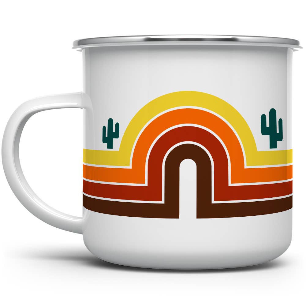 16oz 70's Desert Boho Camping Mug