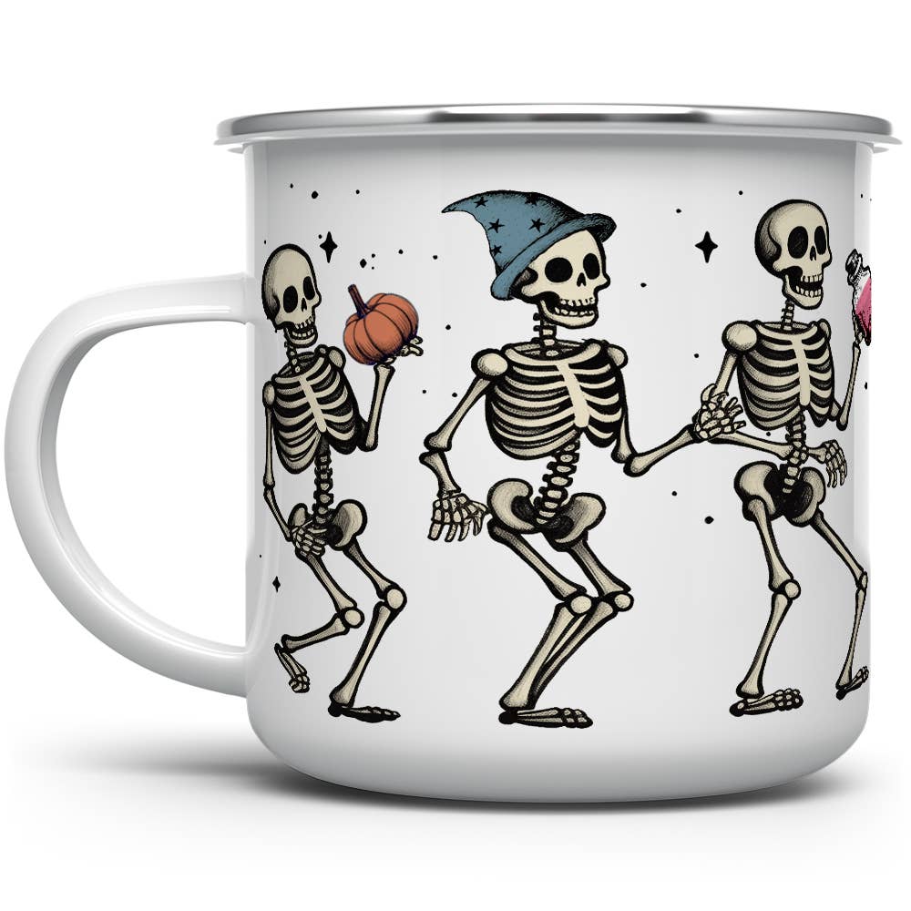 Skeleton Halloween Campfire 12 oz Camp Mug