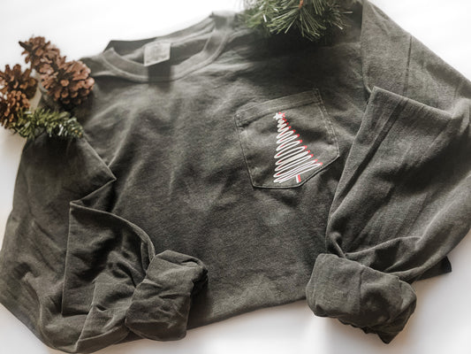 Christmas Tree Pocket Long Sleeve